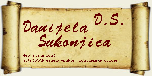 Danijela Sukonjica vizit kartica